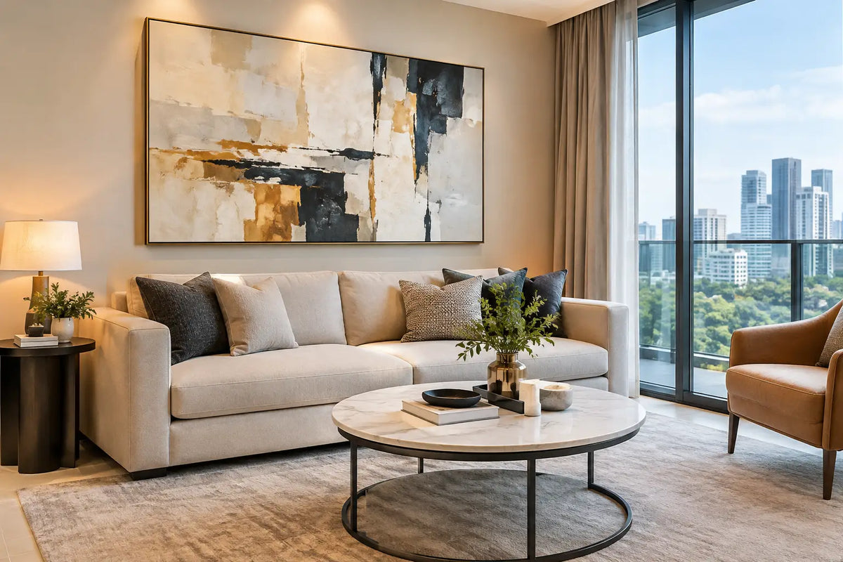 Condo Abstract Art Example for a Polished Home