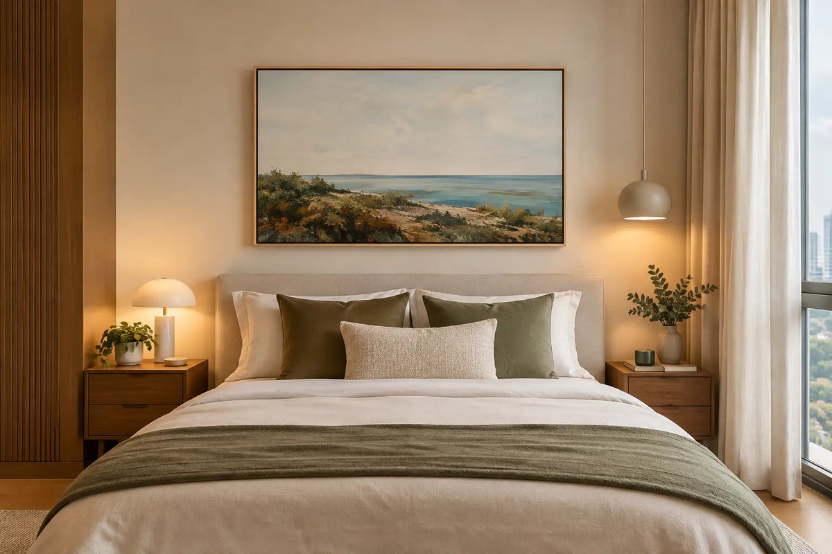 Bed Art Placement: Scale, Height, and Style
