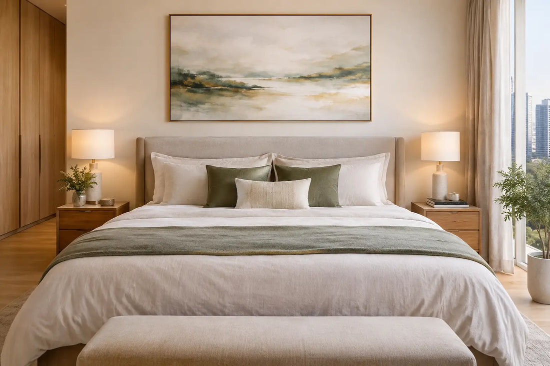 Choosing the Right Art Size for a King Bed