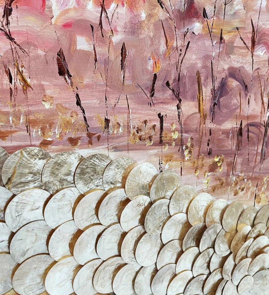 NaSaya Seashell Oil Painting