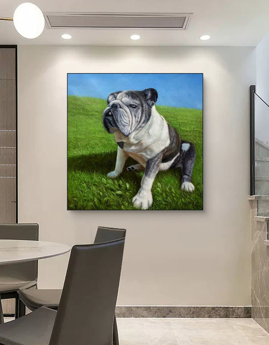 Bulldog Bravado Oil Painting