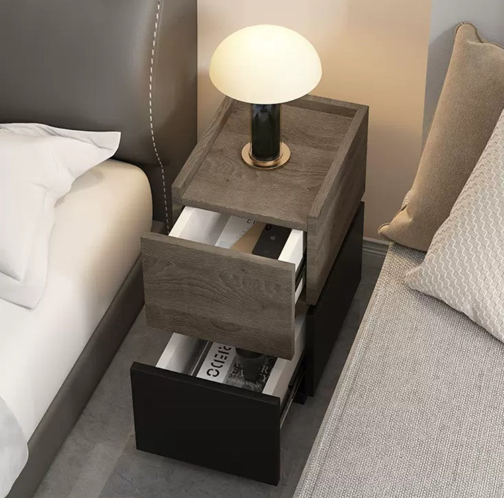 Espresso Bedside Table