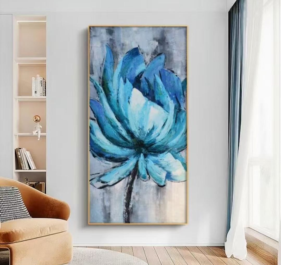 Blue Petal Oil Painting