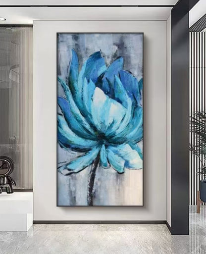 Blue Petal Oil Painting