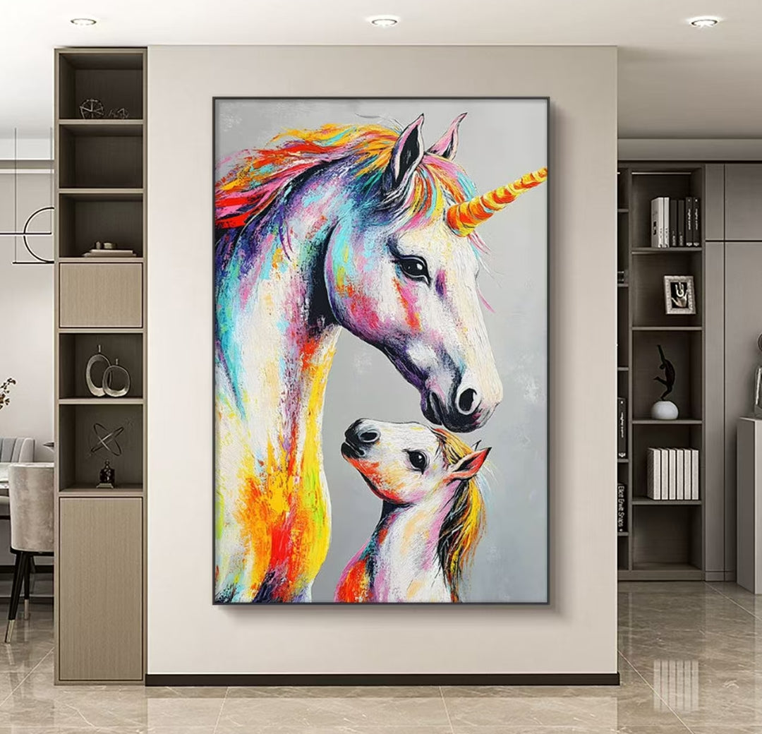 Unicorn Love Oil Painting