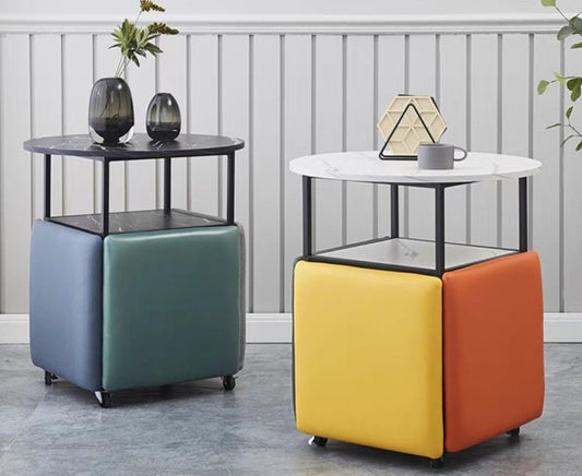 AuSvo Side Table with chairs | Onlookers Art