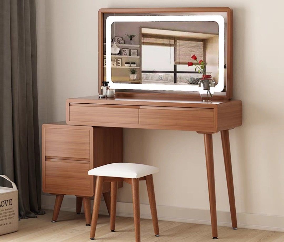 FaNn Pinewood Vanity Dressing Table