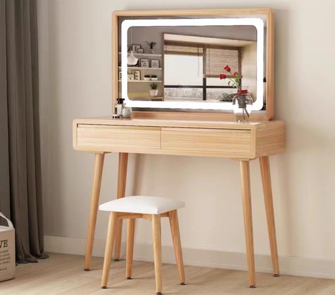 FaNn Pinewood Vanity Dressing Table