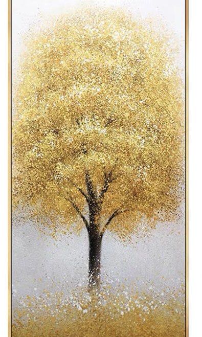 Onlookers Art | FORTUNE TREE OIL PAINTING 60 X 120CM BLACK