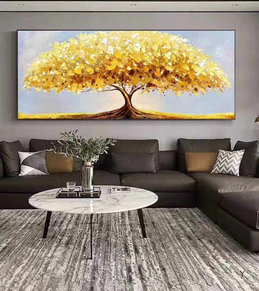 GoldEn TreE Oil Painting - Onlookers Art