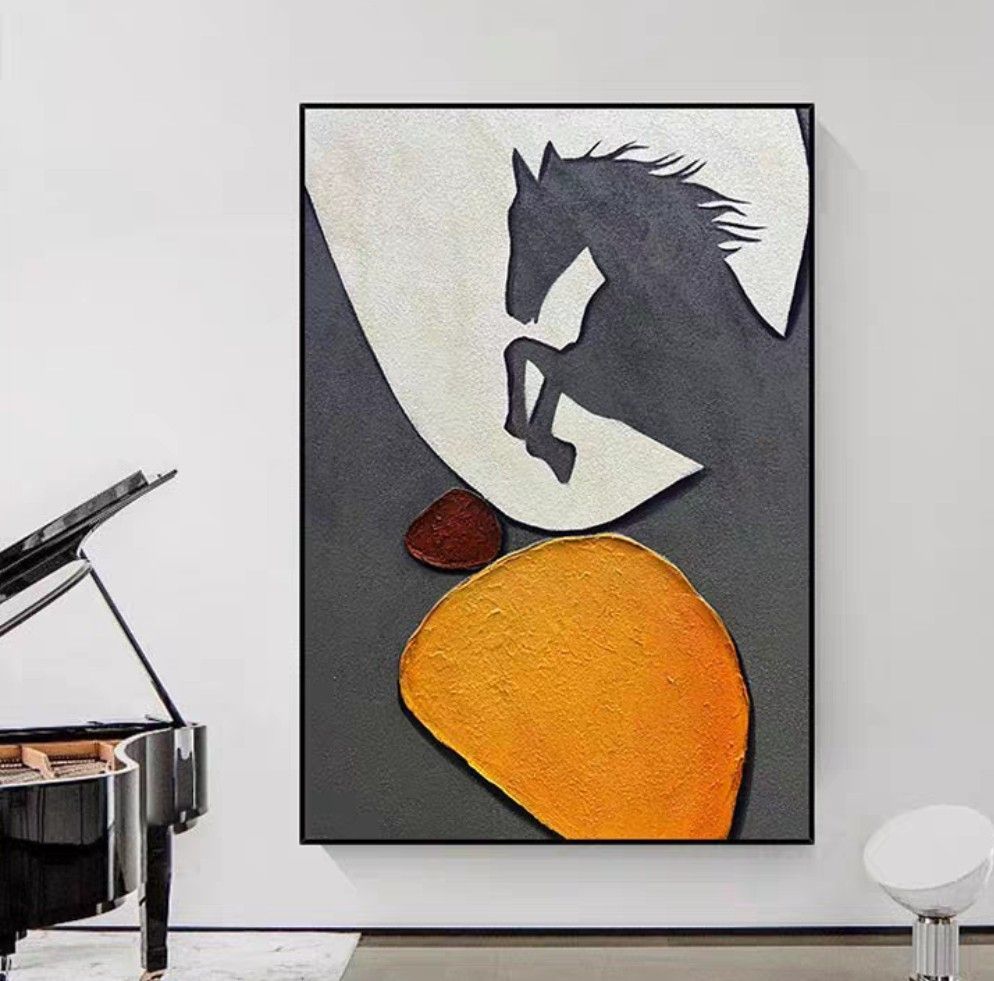 JuNma Horse Oil Painting | Onlookers Art
