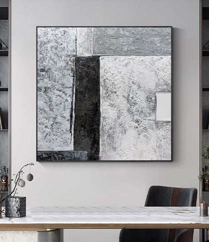 KeOn Monochromatic Abstract Oil Painting