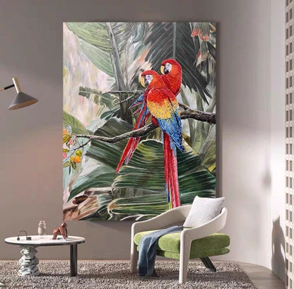 Parrot Oil Painting