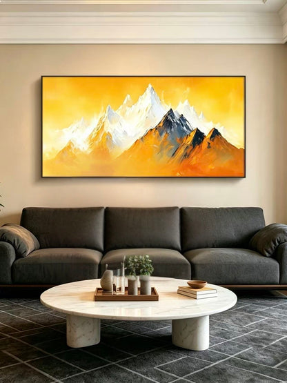 Sun Snow Peak Oil Painting