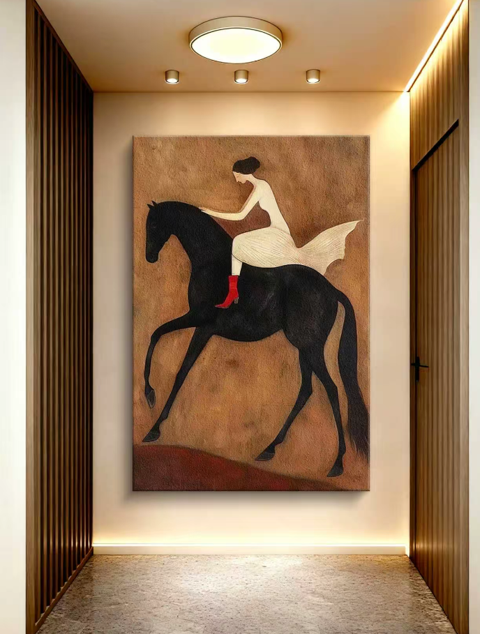 Horseback Oil Painting