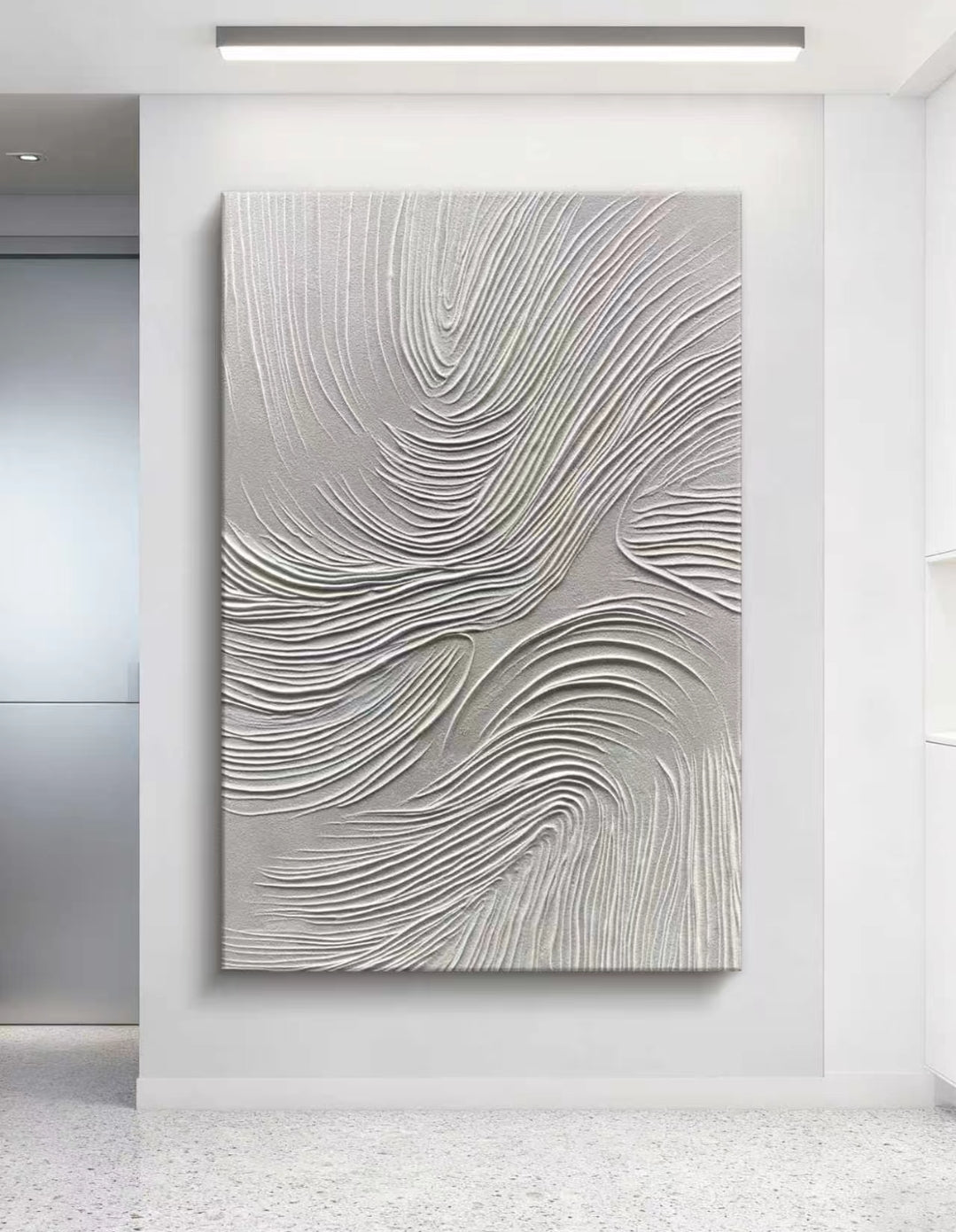 White Zen Abstract Oil Painting