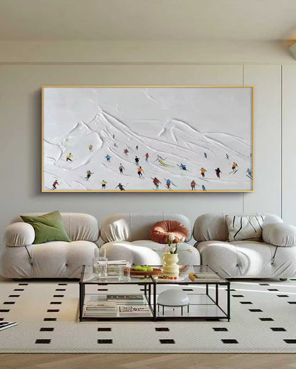 Ski Oil Painting