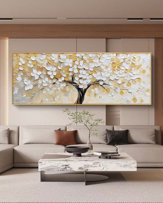 Snowpetal Tree Oil Painting