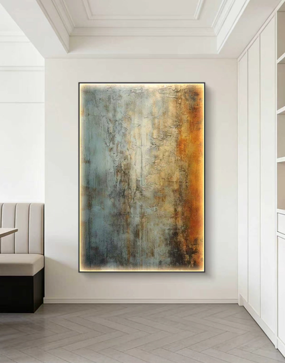 Golden Partina Abstract Oil Painting