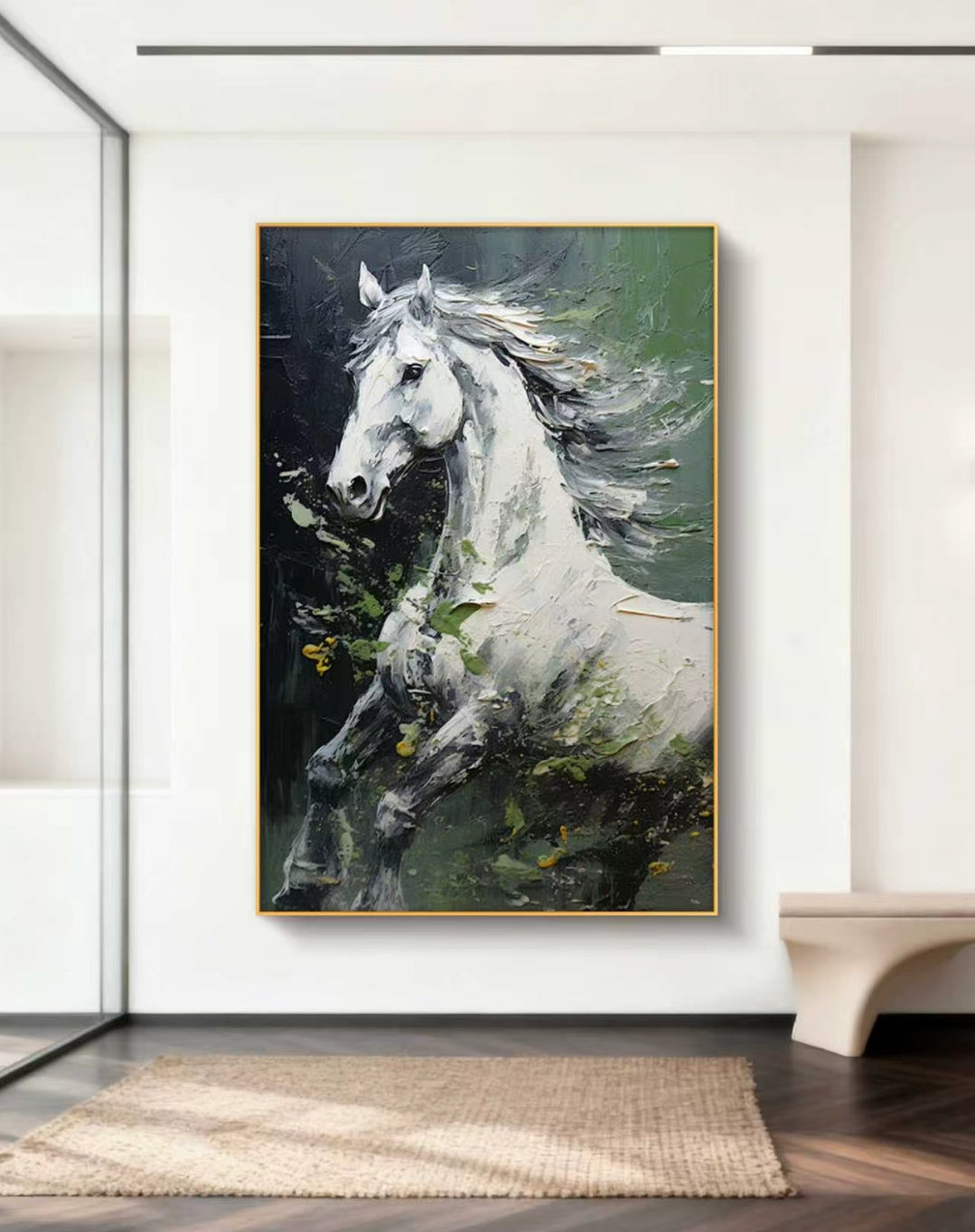 White Velocity Oil Painting