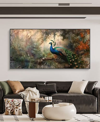 Peacock Reverie Oil Painting