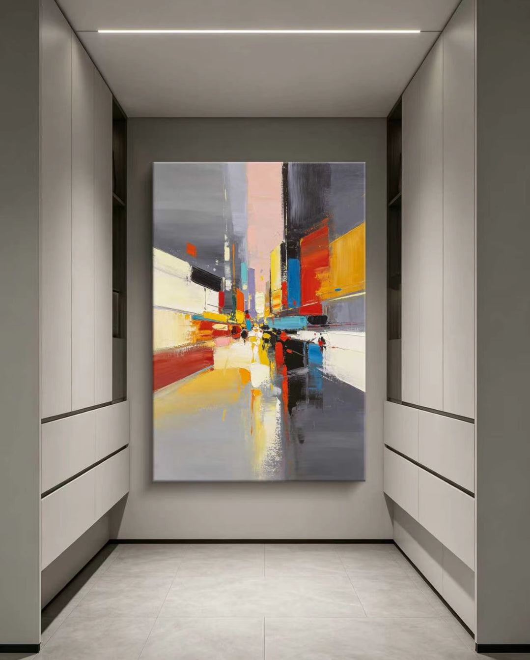 Future Vision Abstract Oil Painting