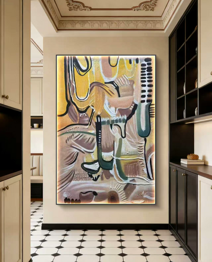 Wild Safari Abstract Oil Painting