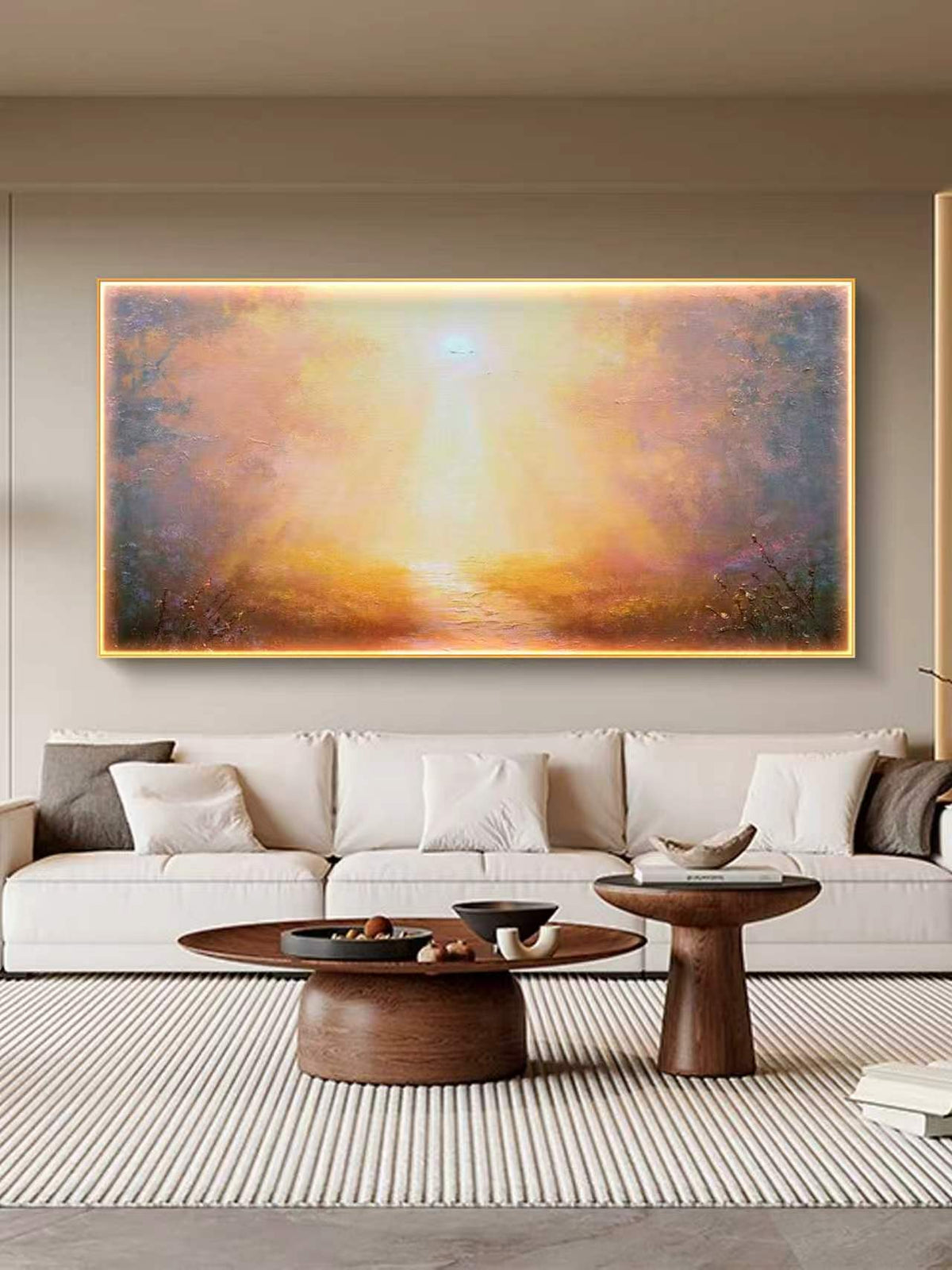 Golden Surge Oil Painting