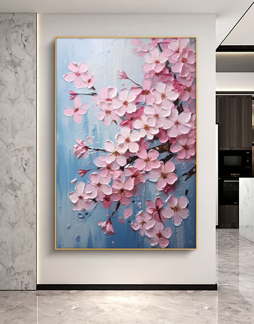 Onlookers Art | FLORAL GRACE OIL PAINTING 60 X 80CM GOLD