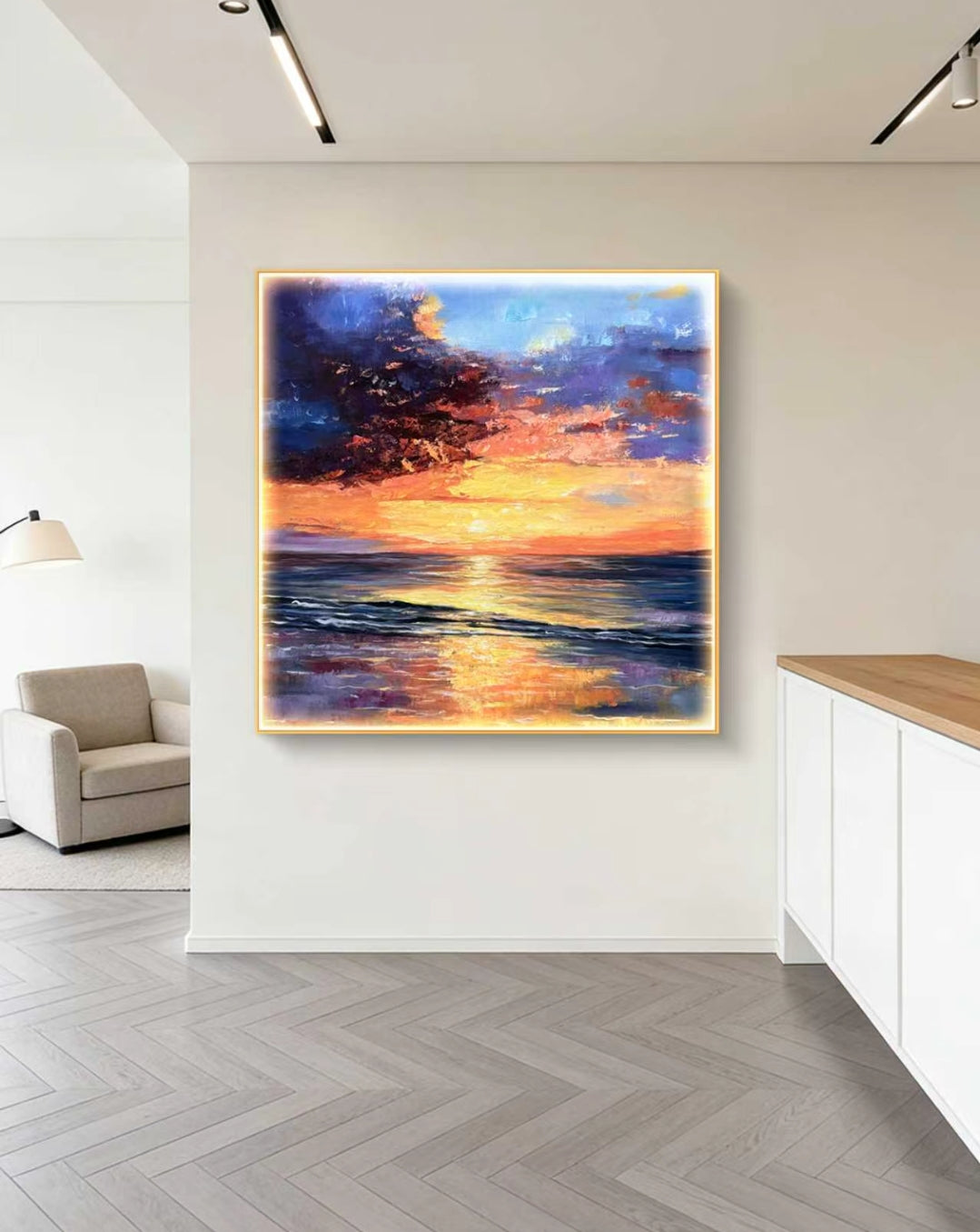 SeaSun Abstract Oil Painting