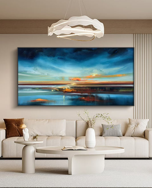 Bluebless Abstract Oil Painting