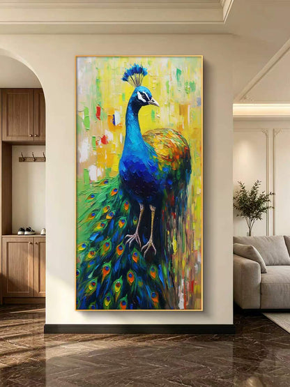 Peacock Vibe Oil Painting
