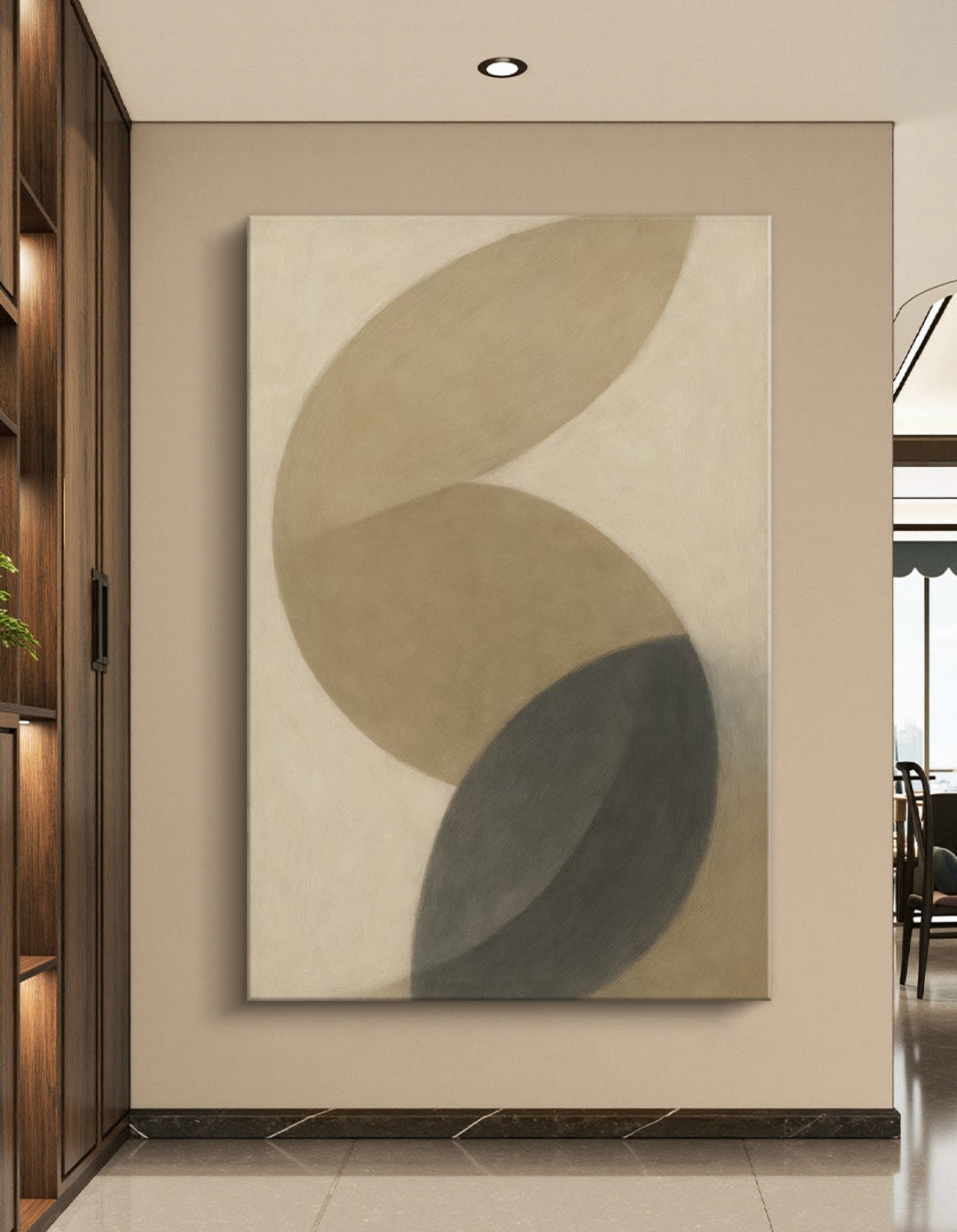 Onlookers Art | Oil Painting | Ovalappy Abstract Oil Painting