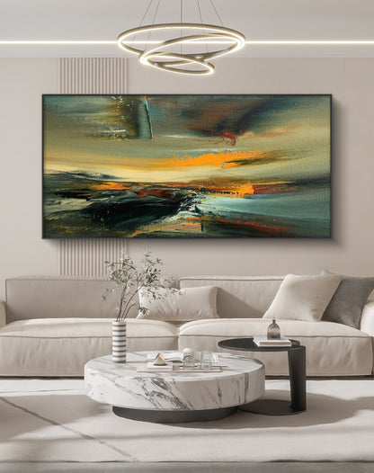 Onlookers Art | Oil Painting | Twilight Static Abstract Oil Painting