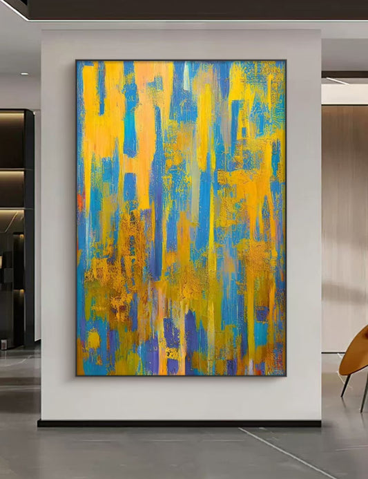 Lemon Sky Abstract Oil Painting