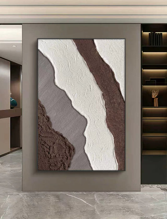 Timber Mist Abstract Oil Painting