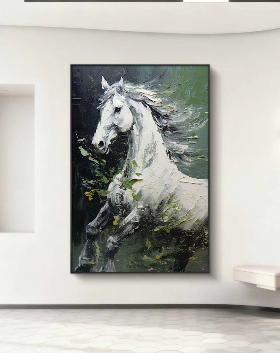 White Velocity Oil Painting