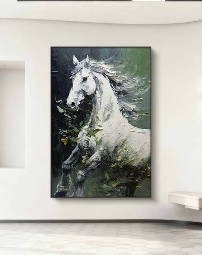 White Velocity Oil Painting