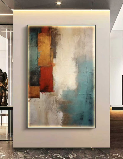 Architectonic Glow Abstract Oil Painting