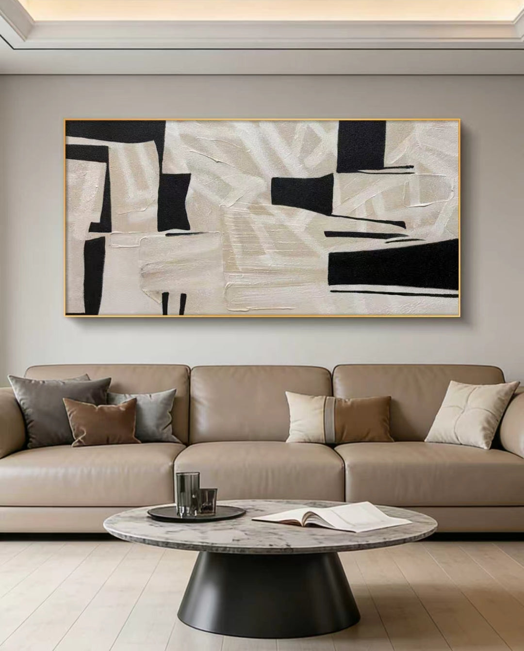 Neutral Harmony Abstract Oil Painting