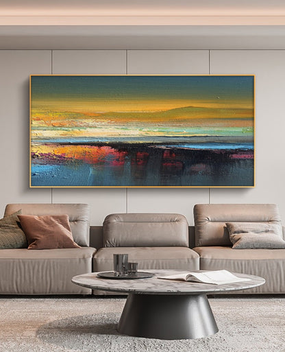 Onlookers Art | Oil Painting | Evening Ripple Abstract Oil Painting