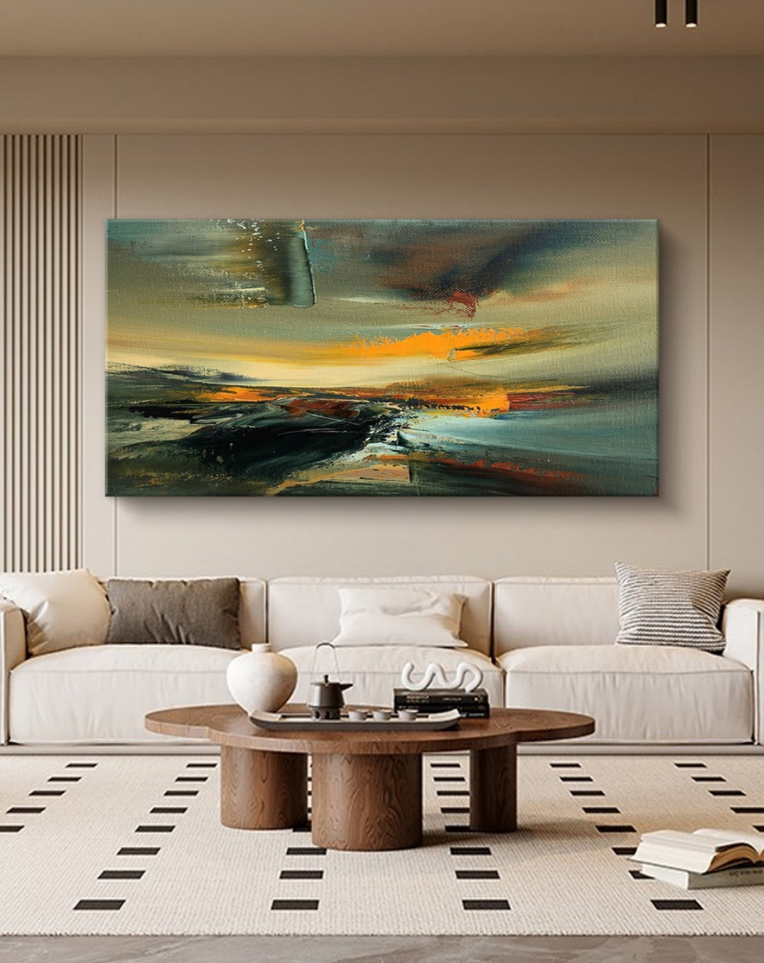 Onlookers Art | Oil Painting | Twilight Static Abstract Oil Painting