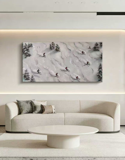 Snowbound Rhythm Oil Painting