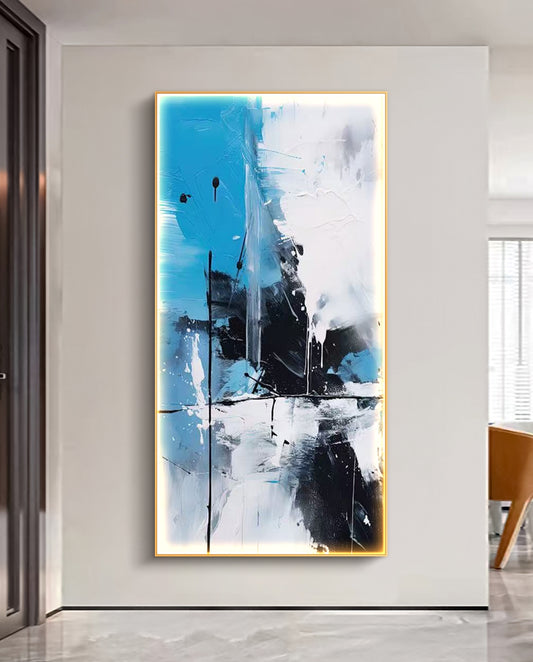 Frozen Tide Abstract Oil Painting