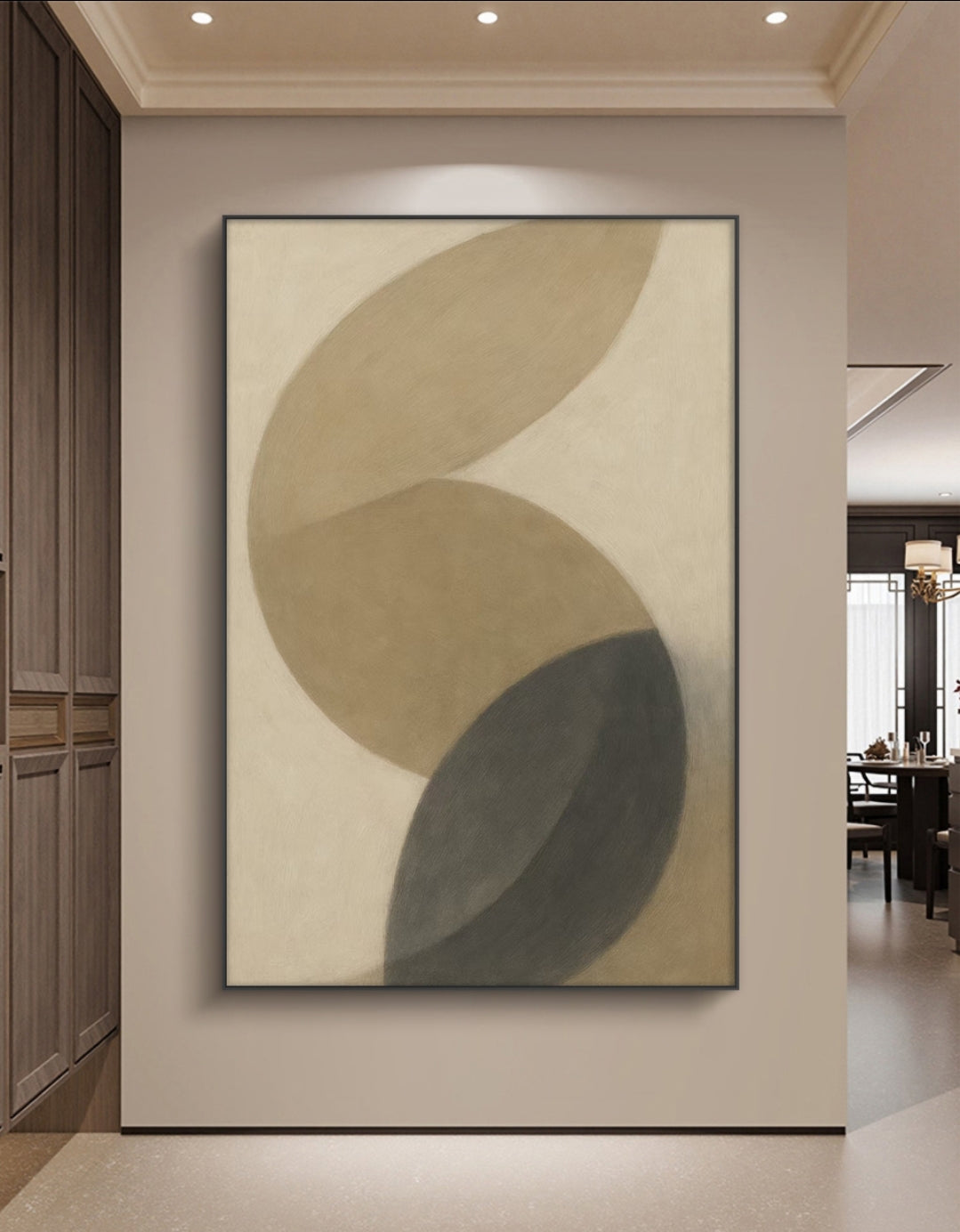 Onlookers Art | Oil Painting | Ovalappy Abstract Oil Painting