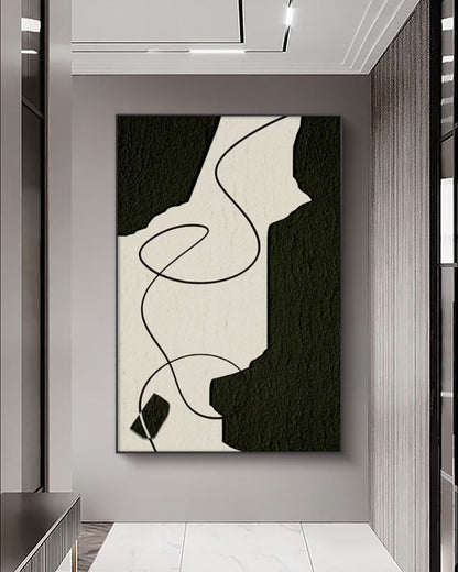 Onlookers Art | Oil Painting | Monotone Motion Abstract Oil Painting