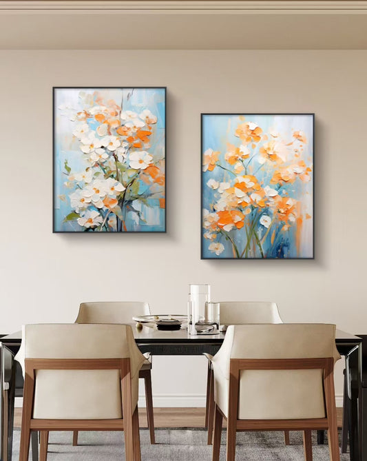 Sunset Petals Oil Painting