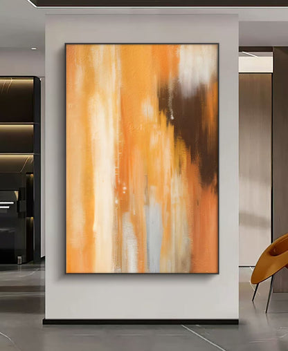 Ashen Glow Abstract Oil Painting