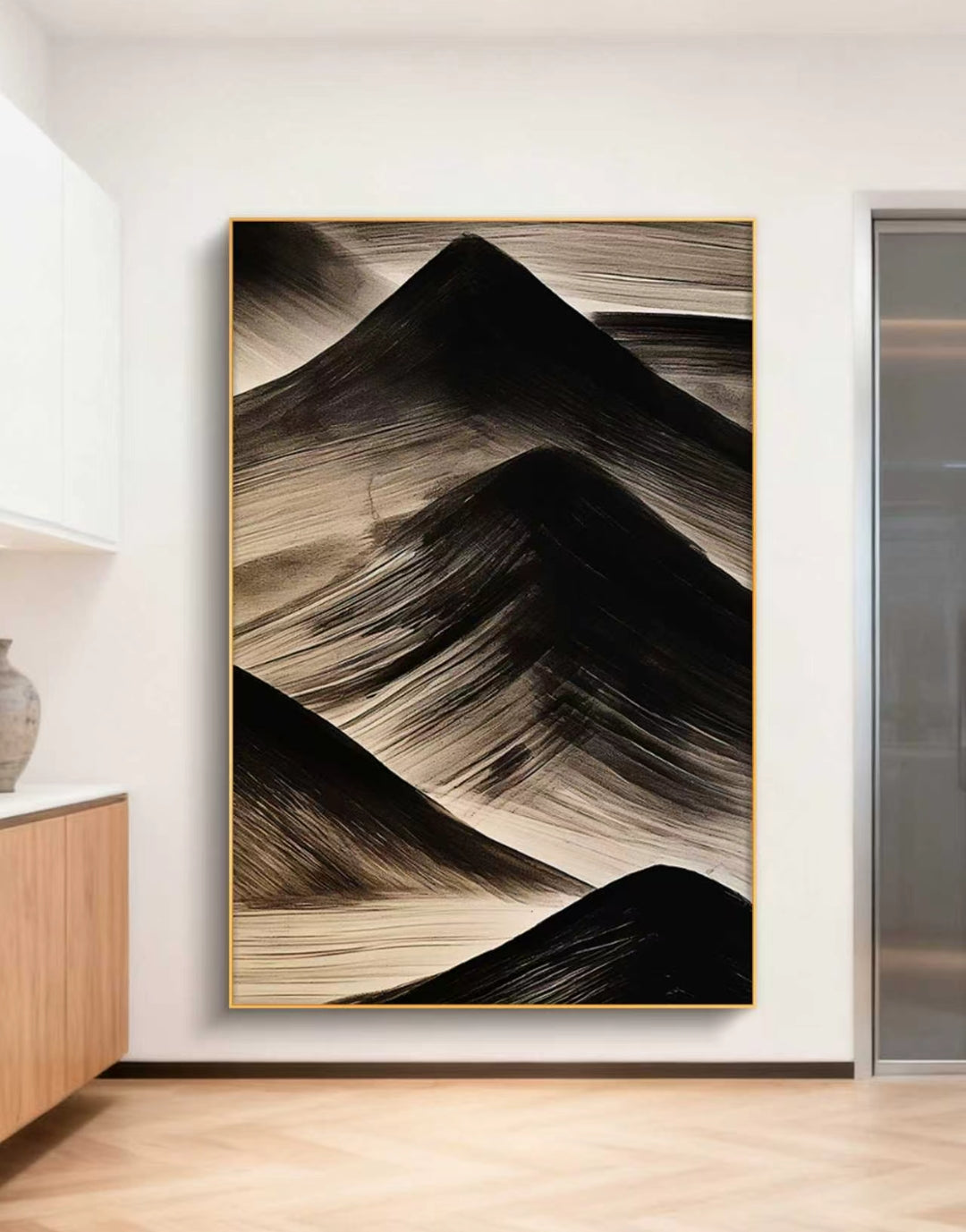 Tidal Peaks Abstract Oil Painting