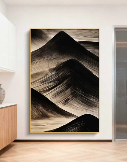 Tidal Peaks Abstract Oil Painting